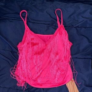 Hot pink, cowgirl frilly top